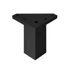 KUTZ - Pata cuadrada abs negra 40x100mm albufera