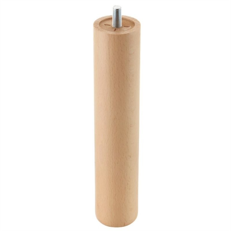 NESU - Pata madera cilindrica haya laca natural 50x250mm