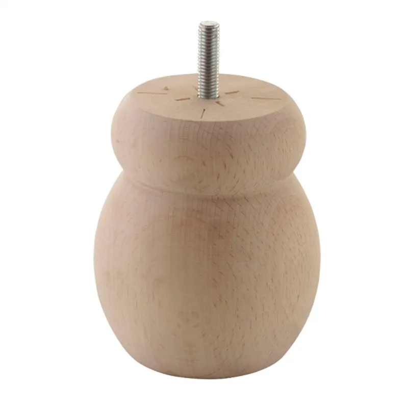 KUTZ - Pata madera haya crudo 75x100mm