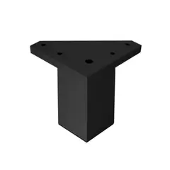 KUTZ - Pata cuadrada abs negra 40x80mm albufera