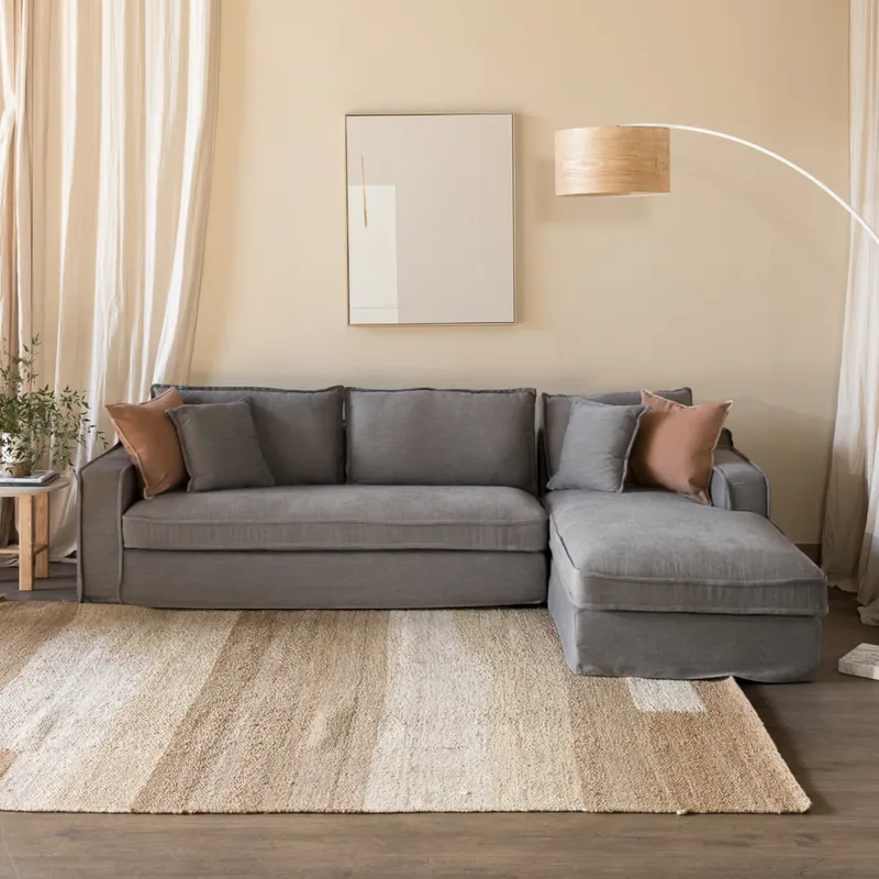 AMOBLE - Sofa Sven Seccional Derecho Gris 2025 Amoblé
