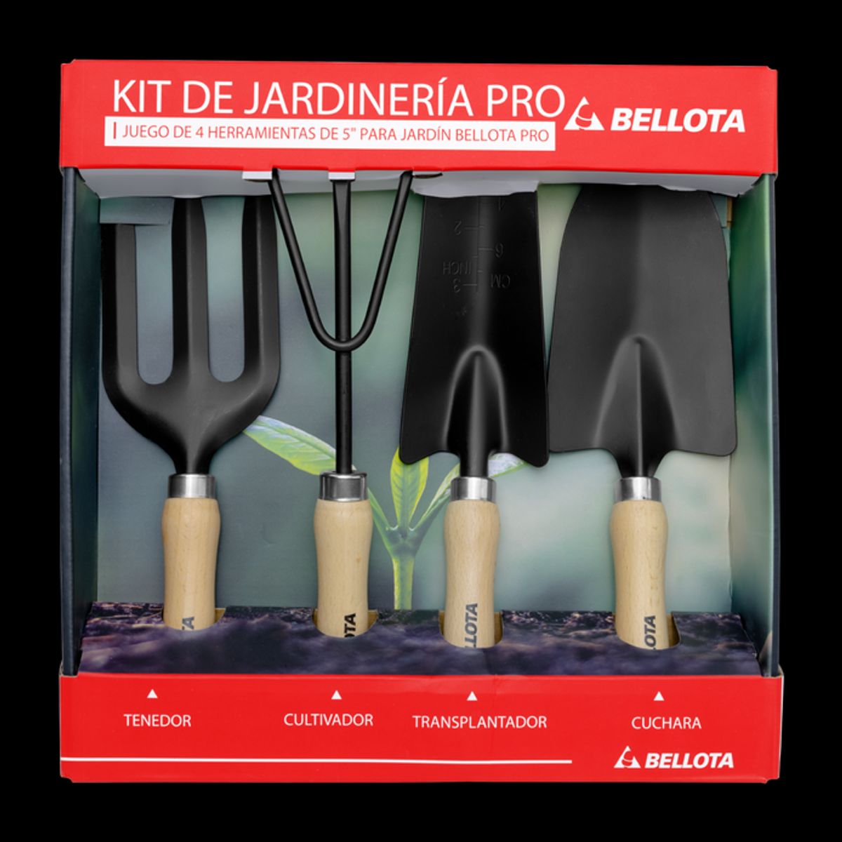 BELLOTA - KIT JARDINERIA 4 HERRAMIENTAS PRO BELLOTA