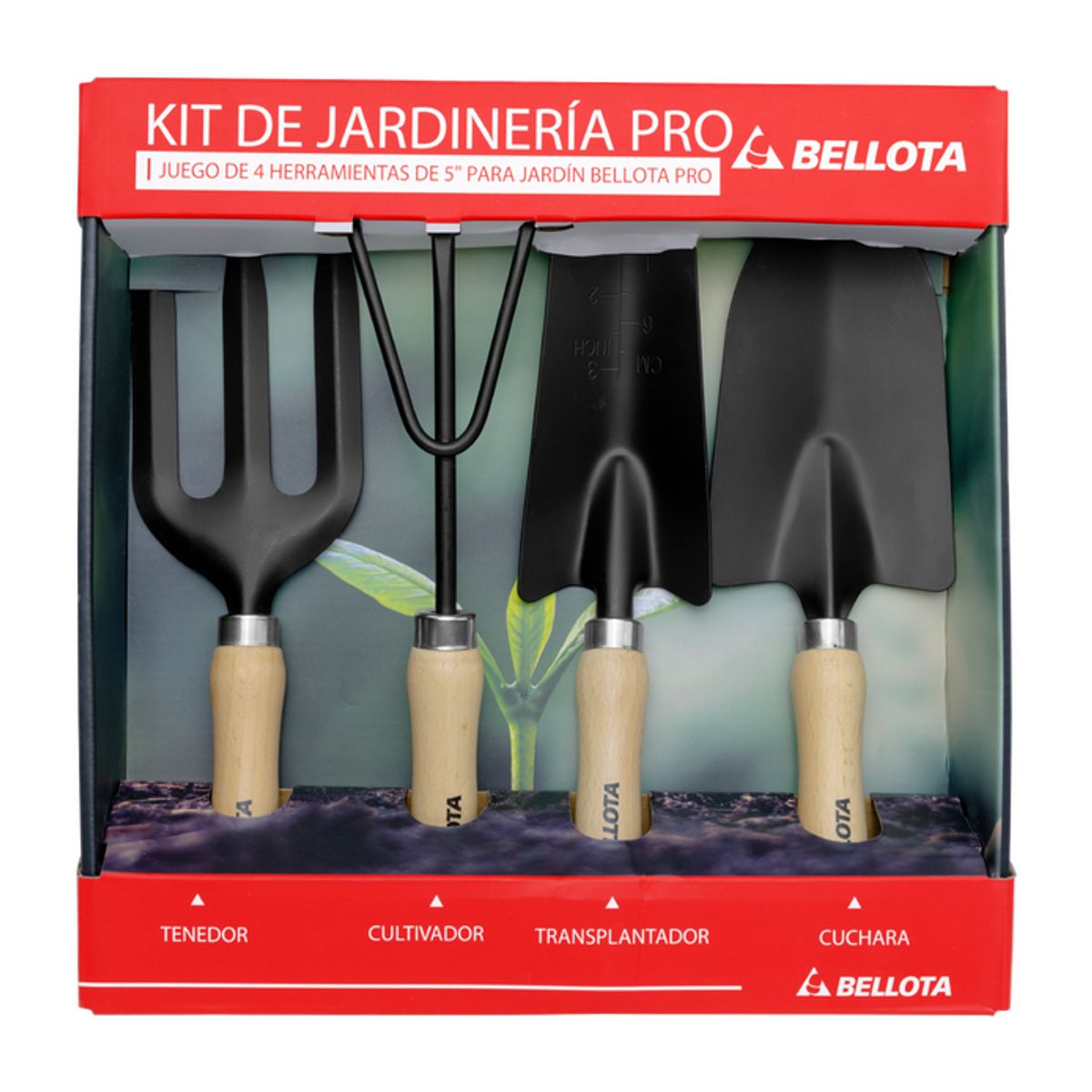 BELLOTA - KIT JARDINERIA 4 HERRAMIENTAS PRO BELLOTA