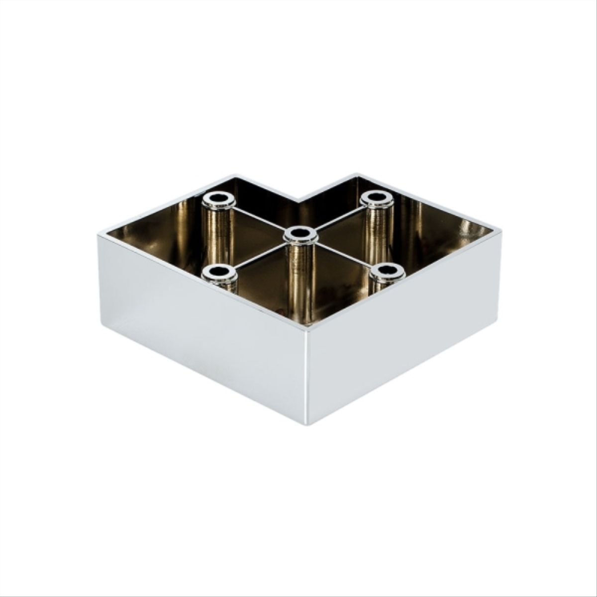 KUTZ - Elevador EPC cuadrado aluminio mate 80x80x30 mm Abs