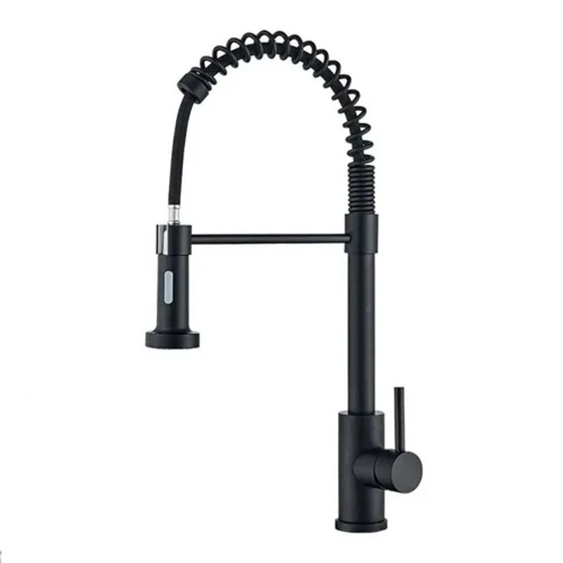 GENERICO - Grifo Llave Lavaplatos Monomando Cocina Extensible Flexible Negro