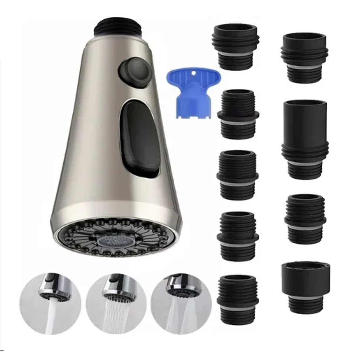 GENERICO - Boquilla Repuesto Llave Lavaplatos Lavamanos Cocina O Ducha Cromado