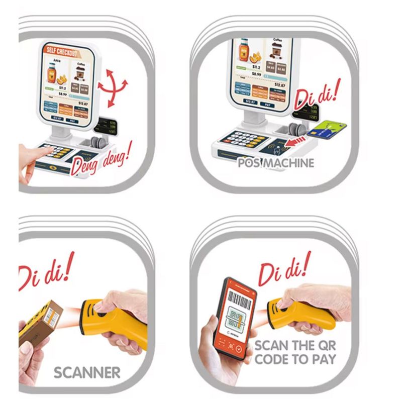 GENERICO - Juego Supermercado Minimarket Con Accesorios 47 Pcs Multiuso