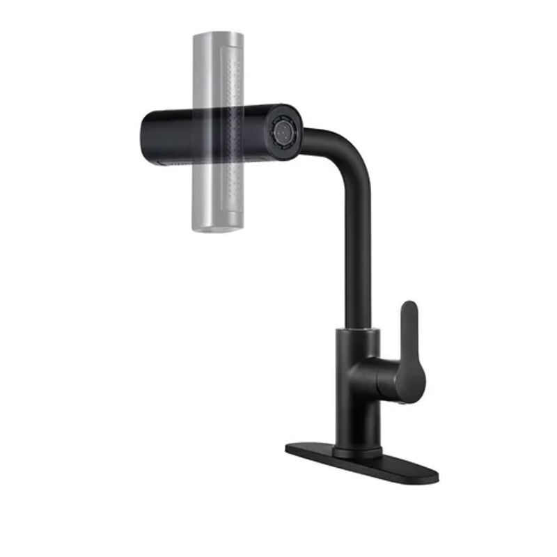 GENERICO - Llave Cocina Grifo Multifunción 4 Modos Dosificación De Agua Acabado Mate Color Negro