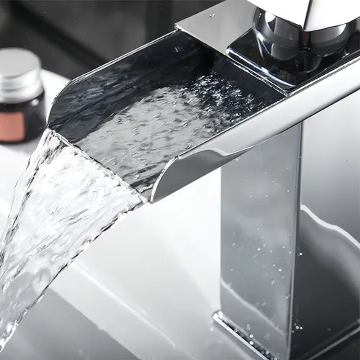 GENERICO - Grifo Llave Monomando Para Fregadero Lavabo Lavamanos Grifo Baño Acero Inox Plateado
