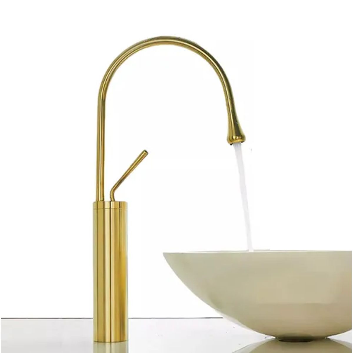 GENERICO - Grifo Mezclador Baño Monomando Lavamanos Llave Grifo Dorado