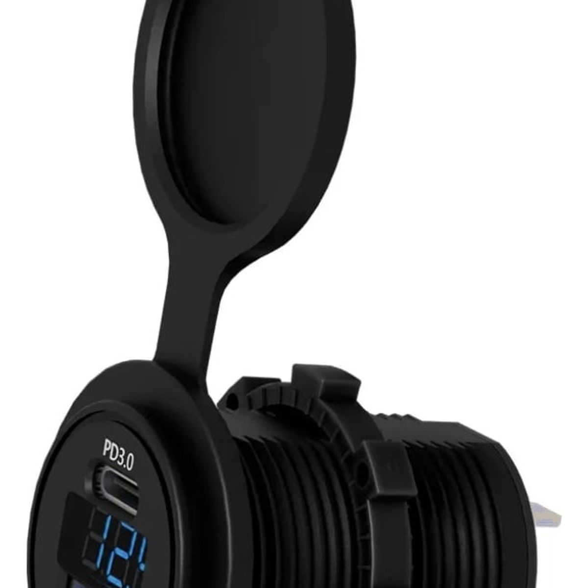 GENERICO - Cargador Doble Usb 18w Type C 30w Con Voltimetro 12-24v