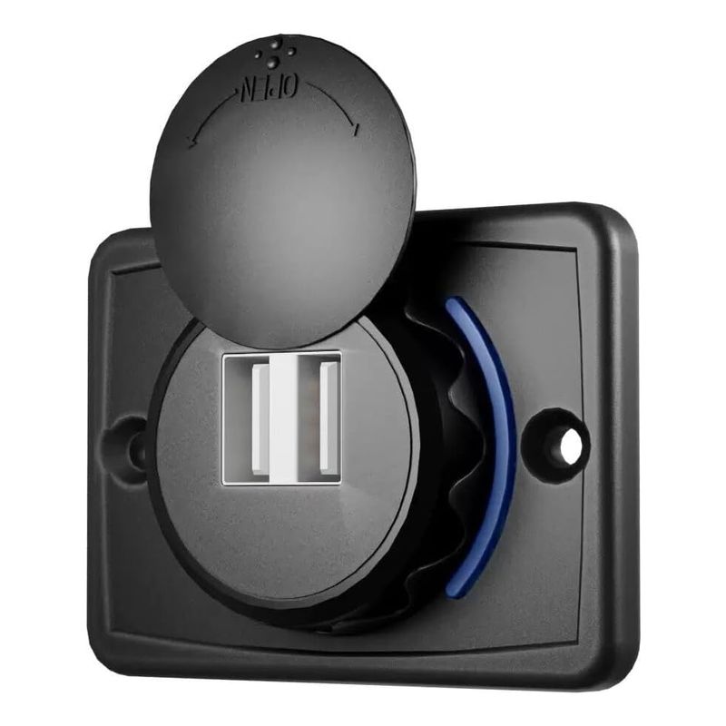 GENERICO - Cargador Usb Dual Sobrepuesto Cubierta Protector 21a 12-24v