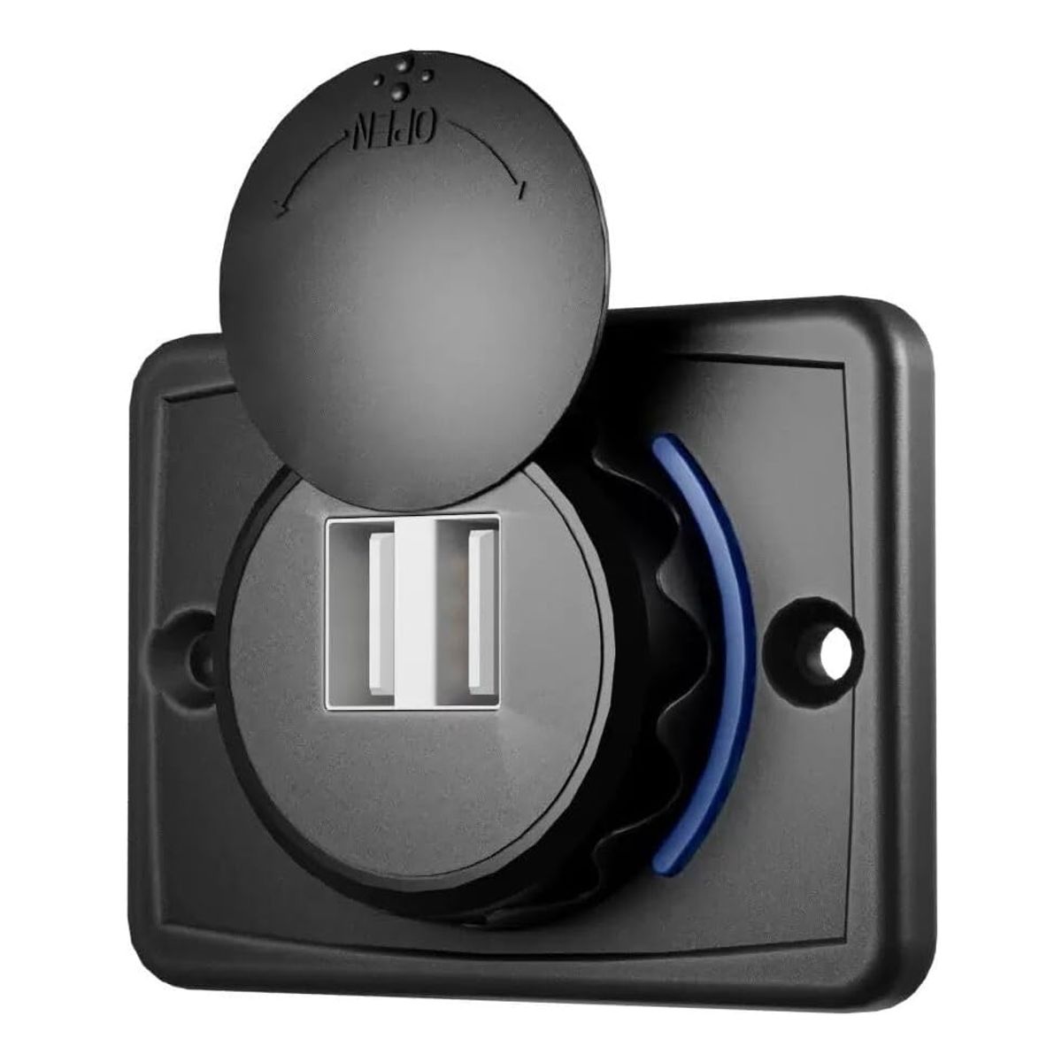 GENERICO - Cargador Usb Dual Sobrepuesto Cubierta Protector 21a 12-24v