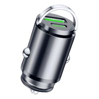 Cargador Auto Invisible Carga Rápida 100w Tipoc Usb 12-24v Gris Cc326