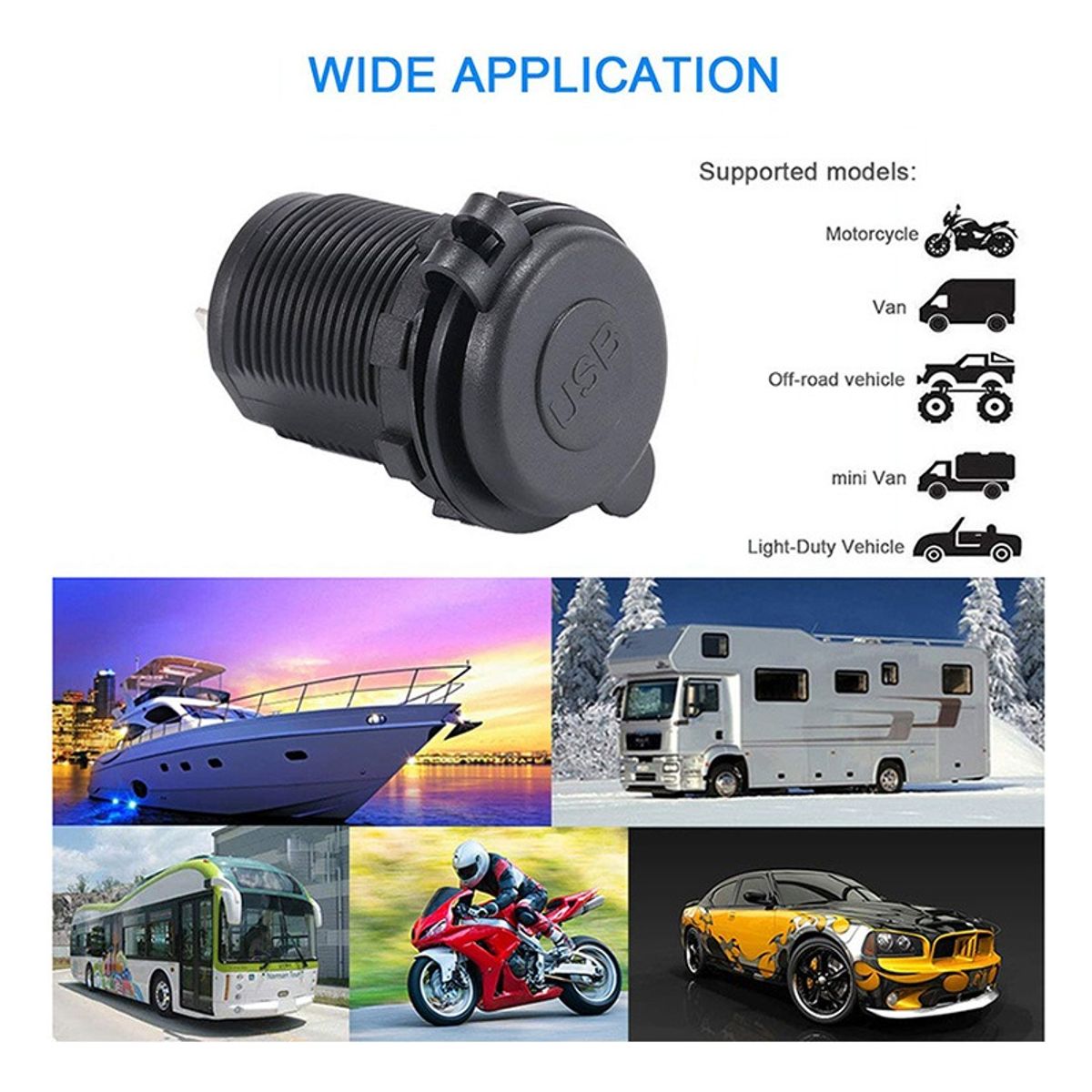 GENERICO - Cargador Doble Usb Adaptador Encendedor Con Luz Azul 24740 12v 1a21a