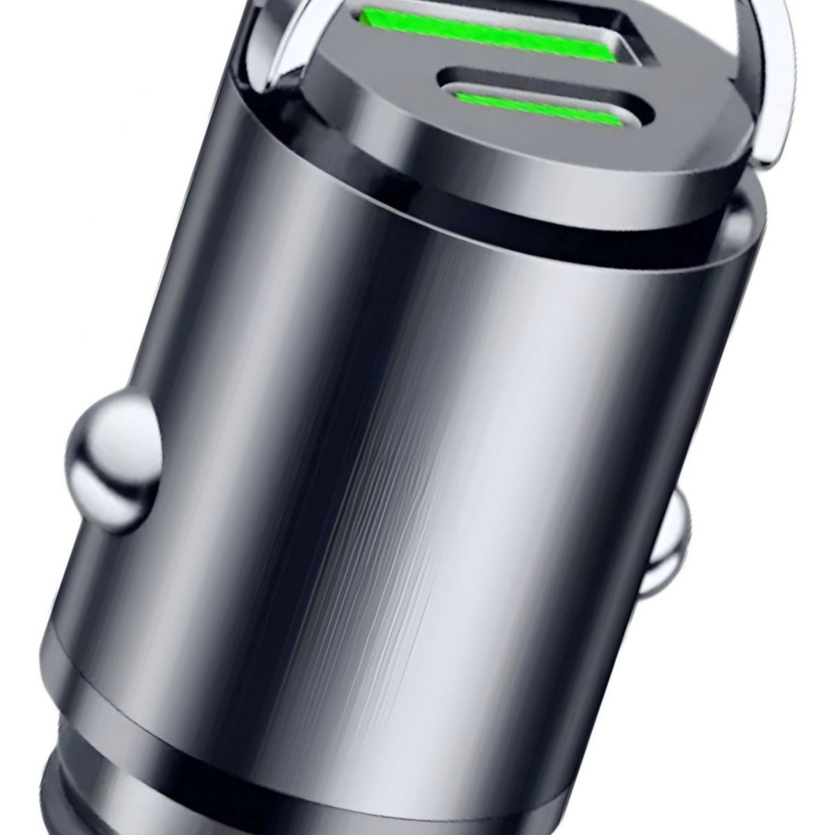 GENERICO - Cargador Auto Invisible Carga Rápida 100w Tipoc Usb 12-24v Gris Cc326