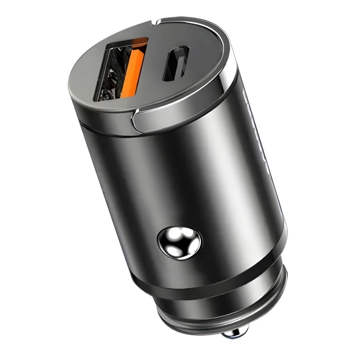 GENERICO - Cargador Auto Invisible Carga Rápida 15w tipoc 18wusb 12-24v Negr c330