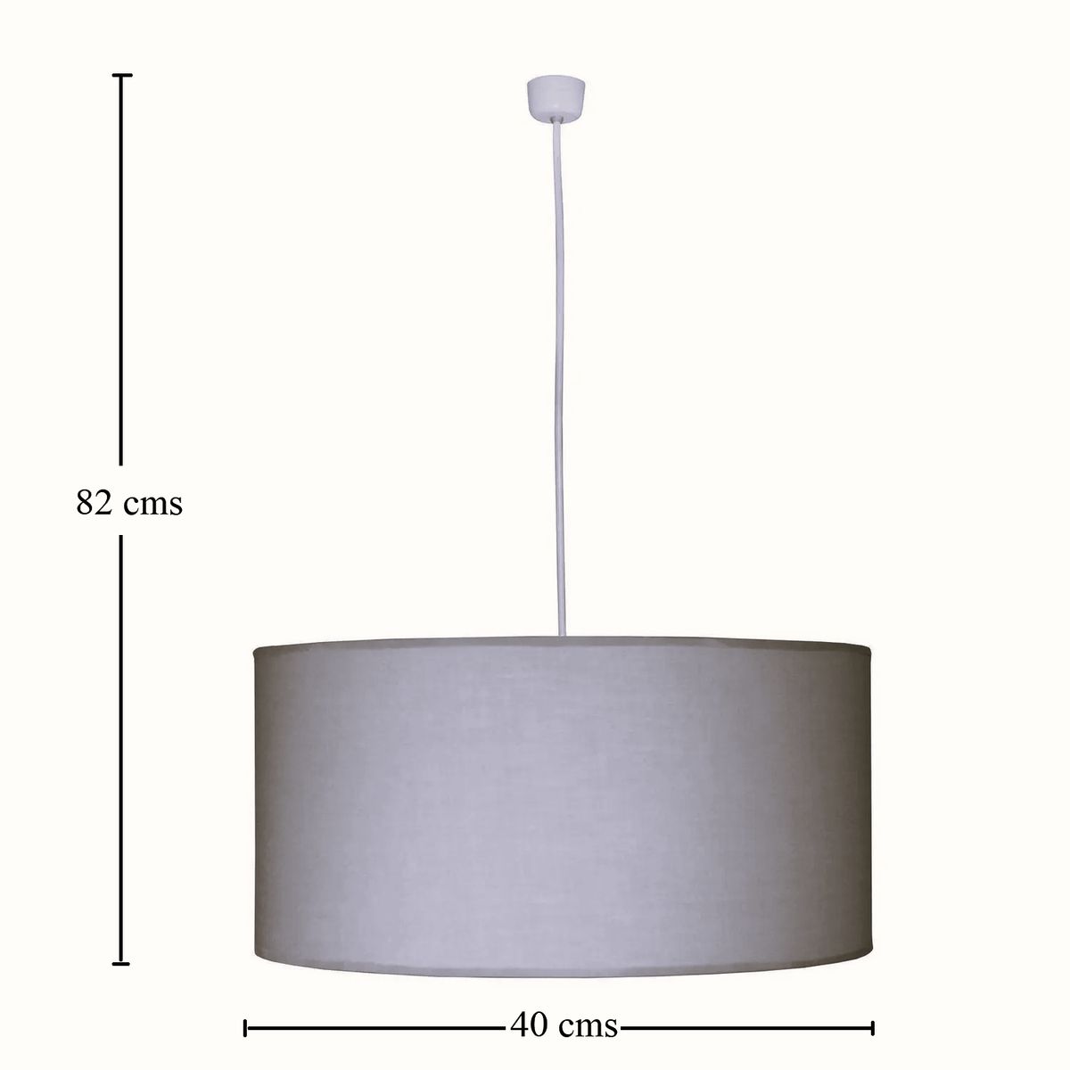 CAROLD STEVENS - Lámpara Colgante Tambor Gris