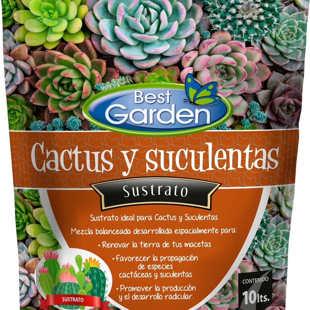 BEST GARDEN - Sustrato Para Cactus Y Suculentas 10 Litros