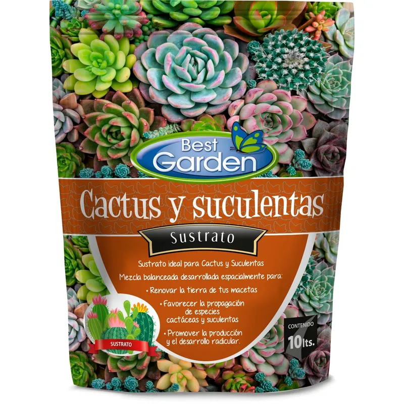 BEST GARDEN - Sustrato Para Cactus Y Suculentas 10 Litros