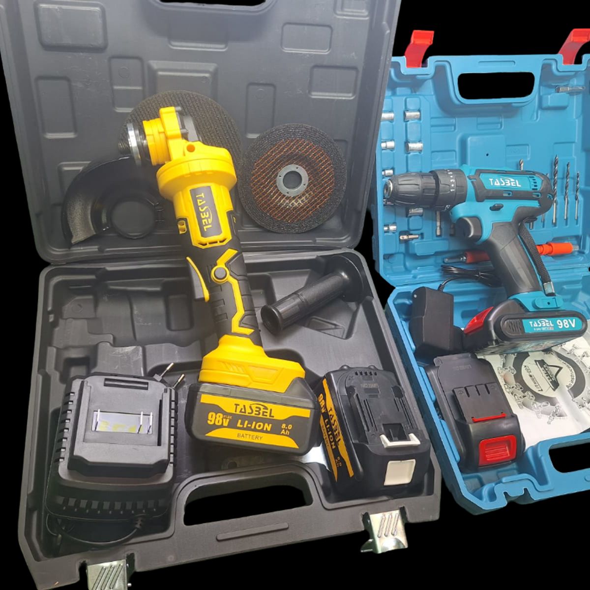 GENERICO - Pack 2 En 1 Taladro + Esmeril Inalambrico Con Maleta