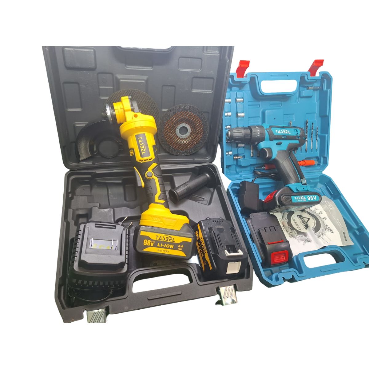 GENERICO - Pack 2 En 1 Taladro + Esmeril Inalambrico Con Maleta