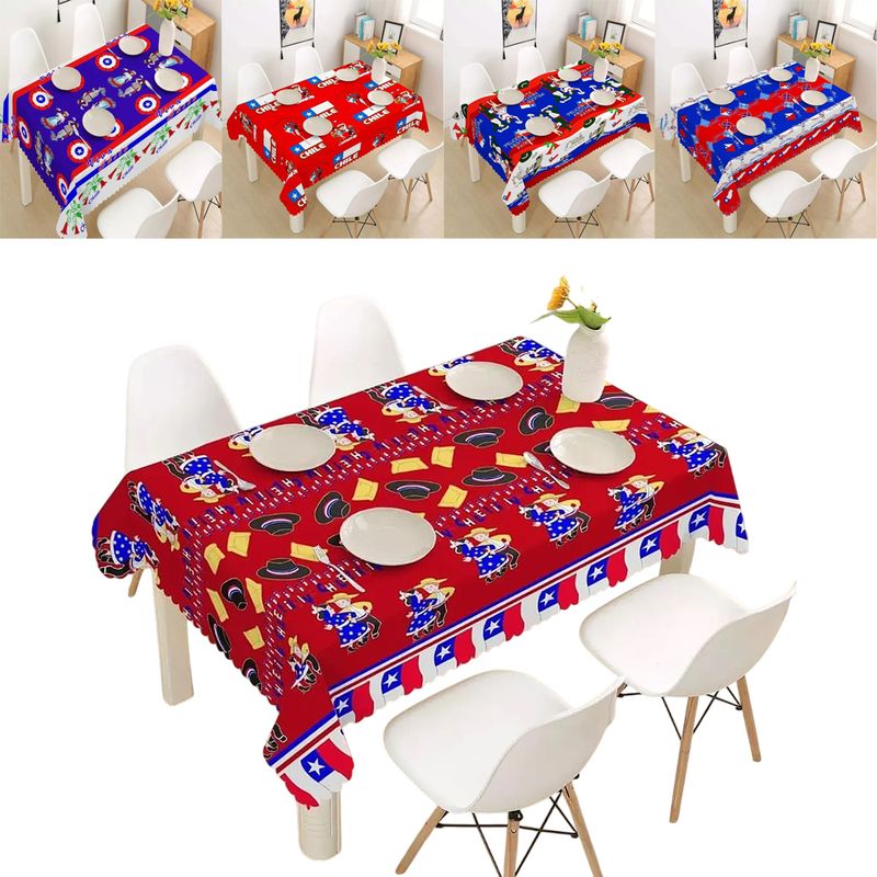 GENERICO - Mantel Dieciochero 150x220cm Fechas Patrias Fiesta Dieciocho