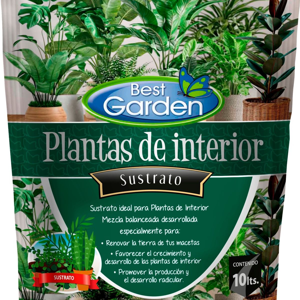 BEST GARDEN - Sustrato Para Plantas De Interior 10 Litros