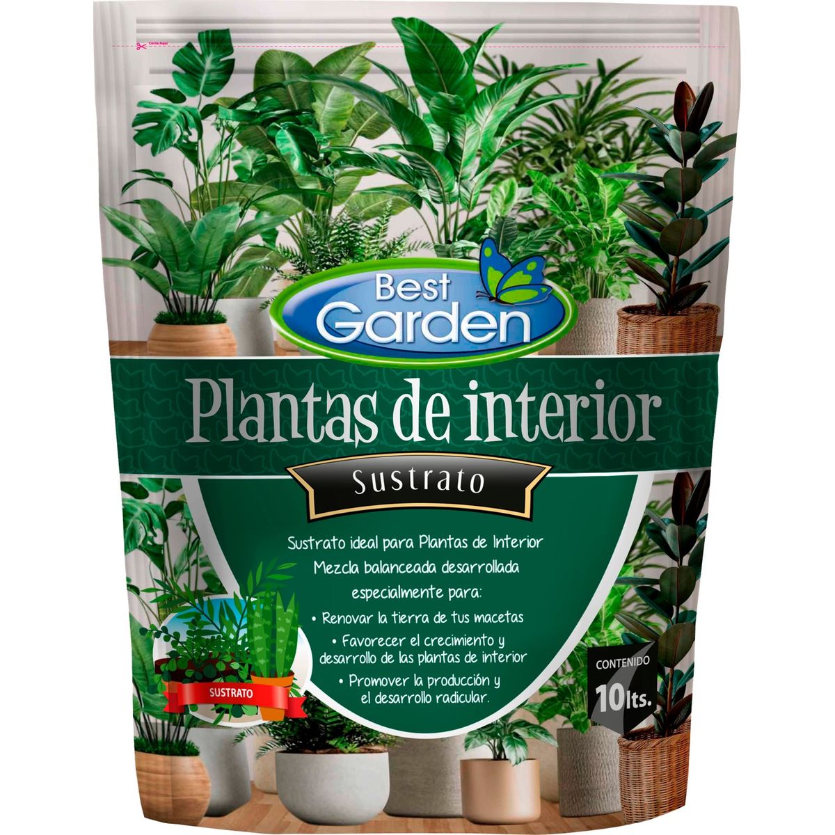 BEST GARDEN - Sustrato Para Plantas De Interior 10 Litros
