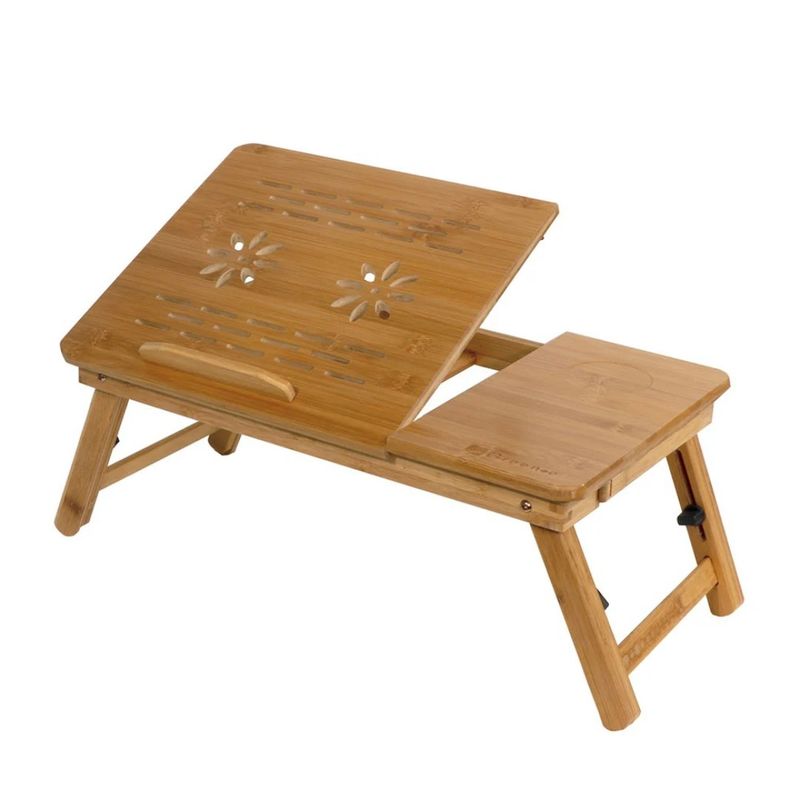 ANGELES DEL HOGAR - MESA PLEGABLE PARA CAMA Y NOTEBOOK MULTIFUNCIONAL DE MADERA