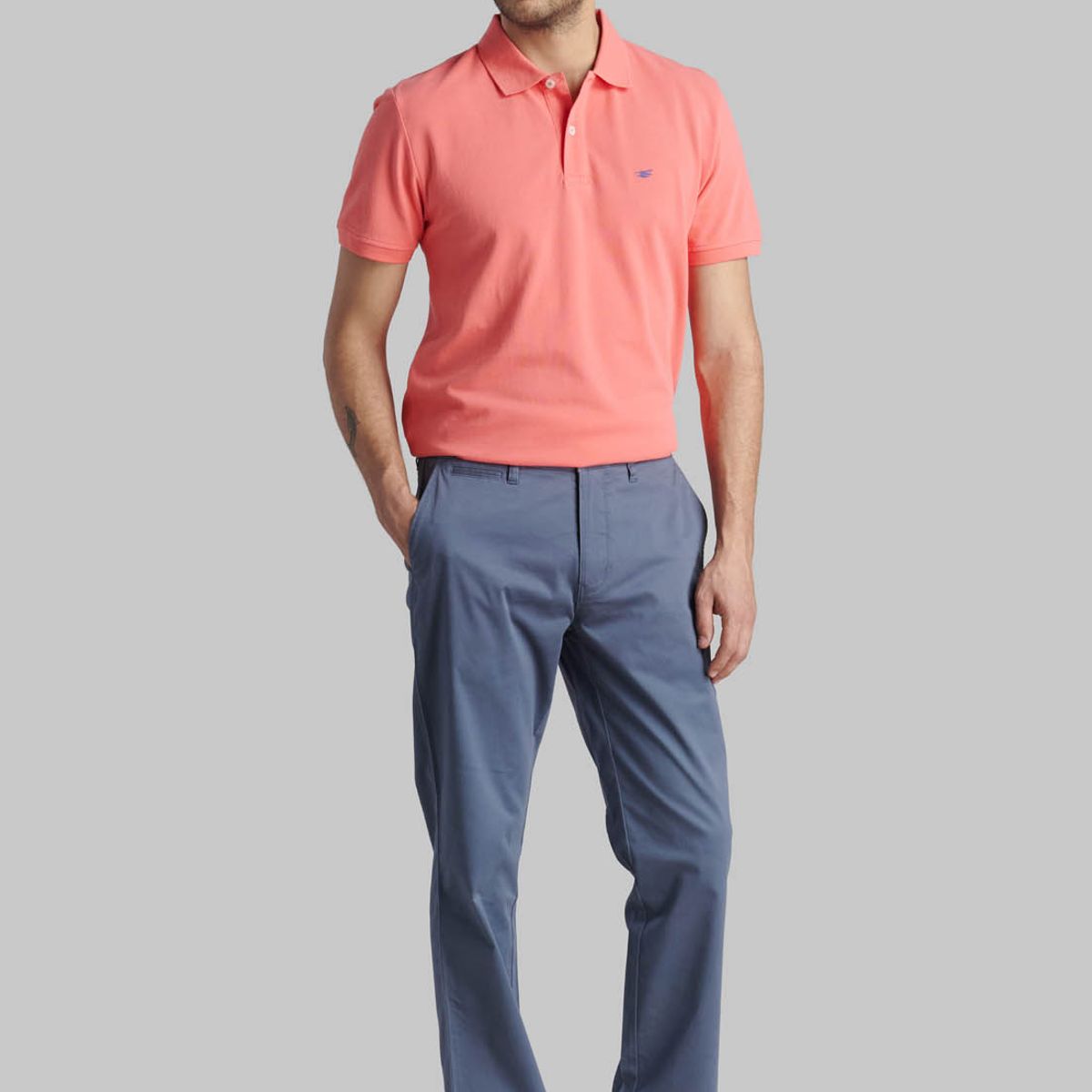 FEROUCH - Pantalón Twill Without Pleats L/31 Business Gris Ferouch