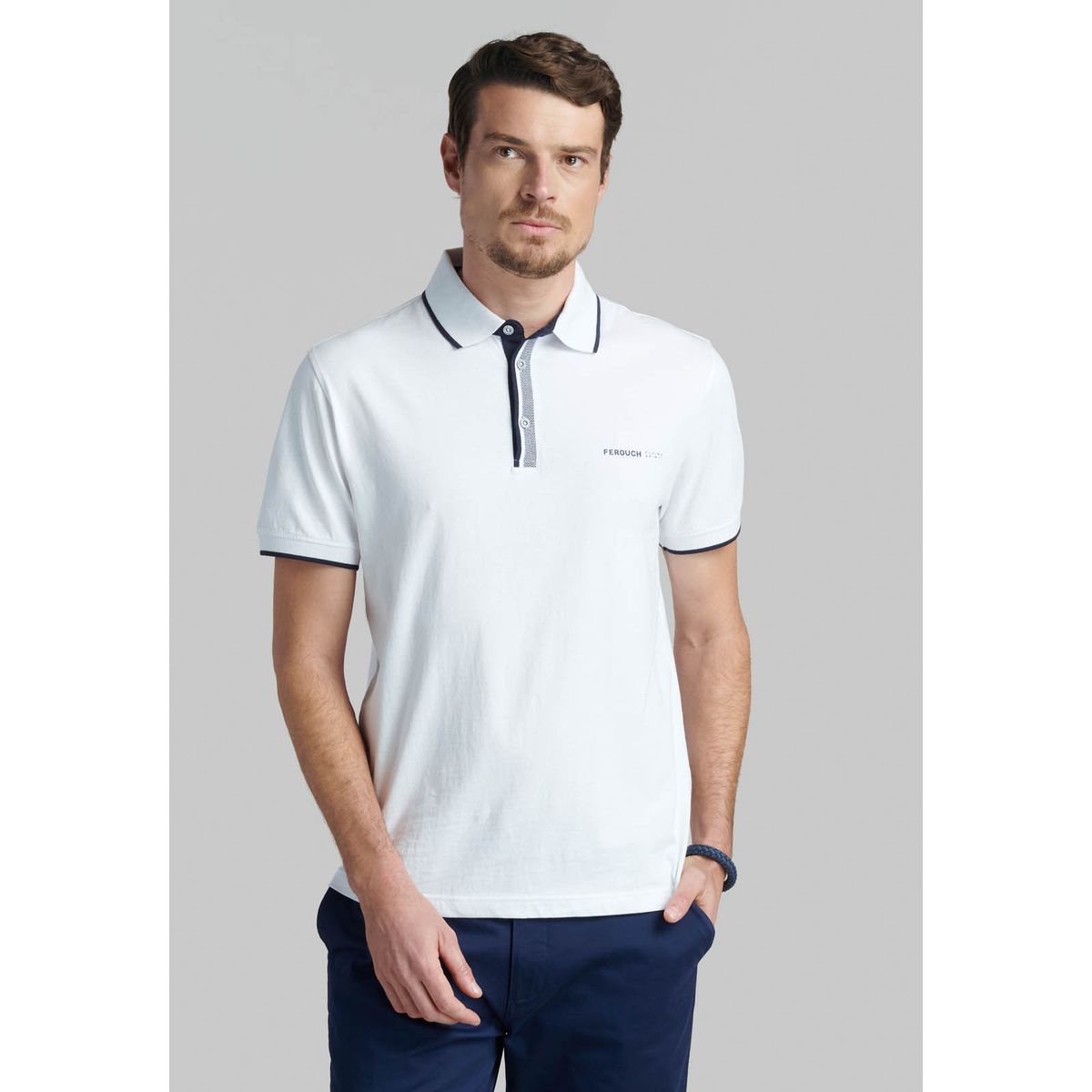 FEROUCH - Polera New York Blanco Ferouch