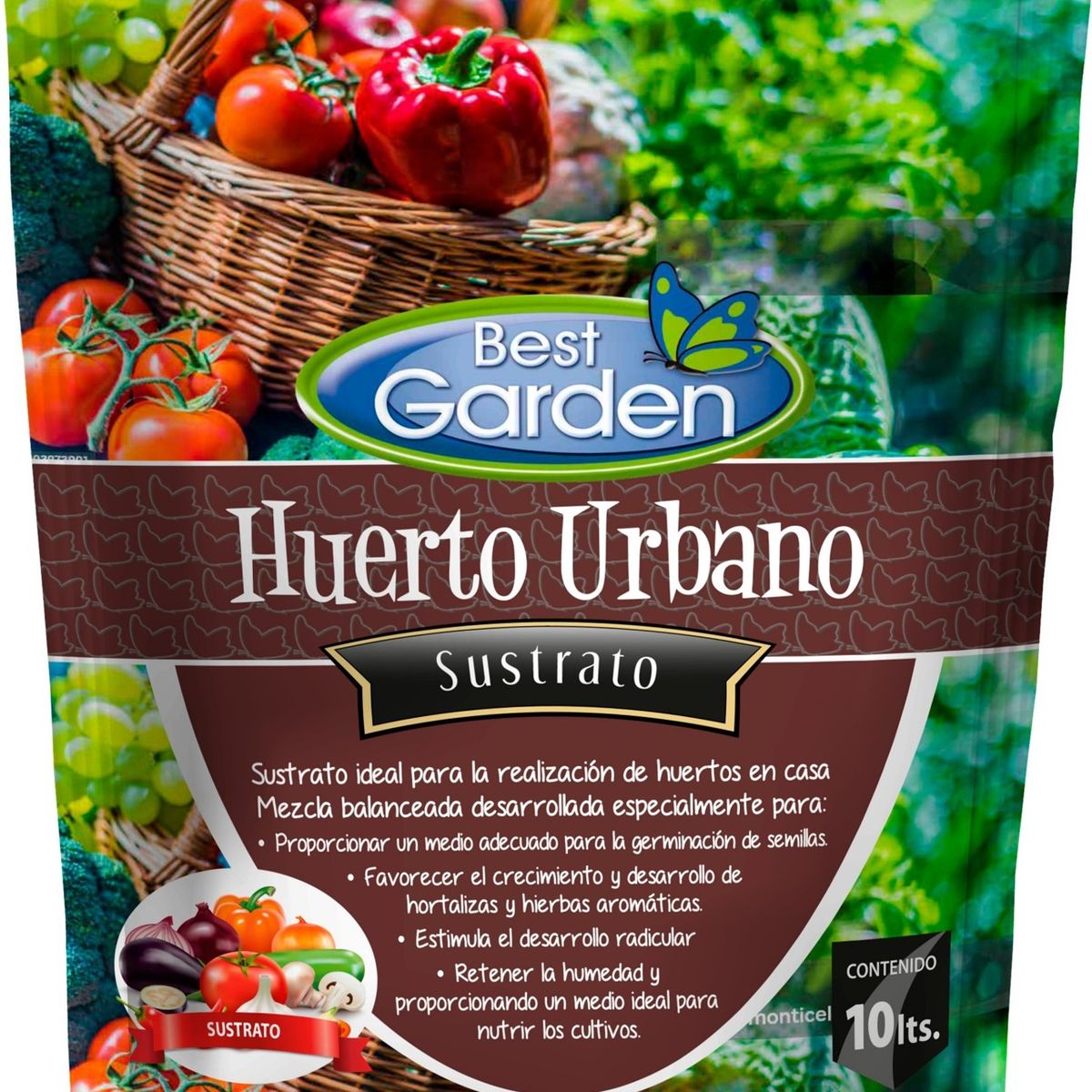 BEST GARDEN - Sustrato Para Huertos 10 Litros