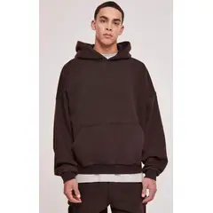 VELT - Polerón Buzo Cafe Oscuro Hombre 100% Algodón