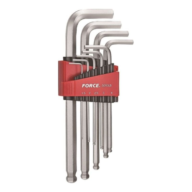 FORCE - Juego Llaves Allen Larga 1.5 - 10mm (5093l) Force