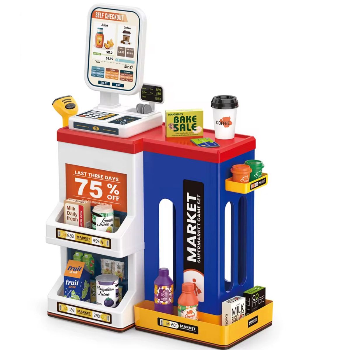 GENERICO - Juego Supermercado Minimarket Con Accesorios 47 Pcs Multiuso