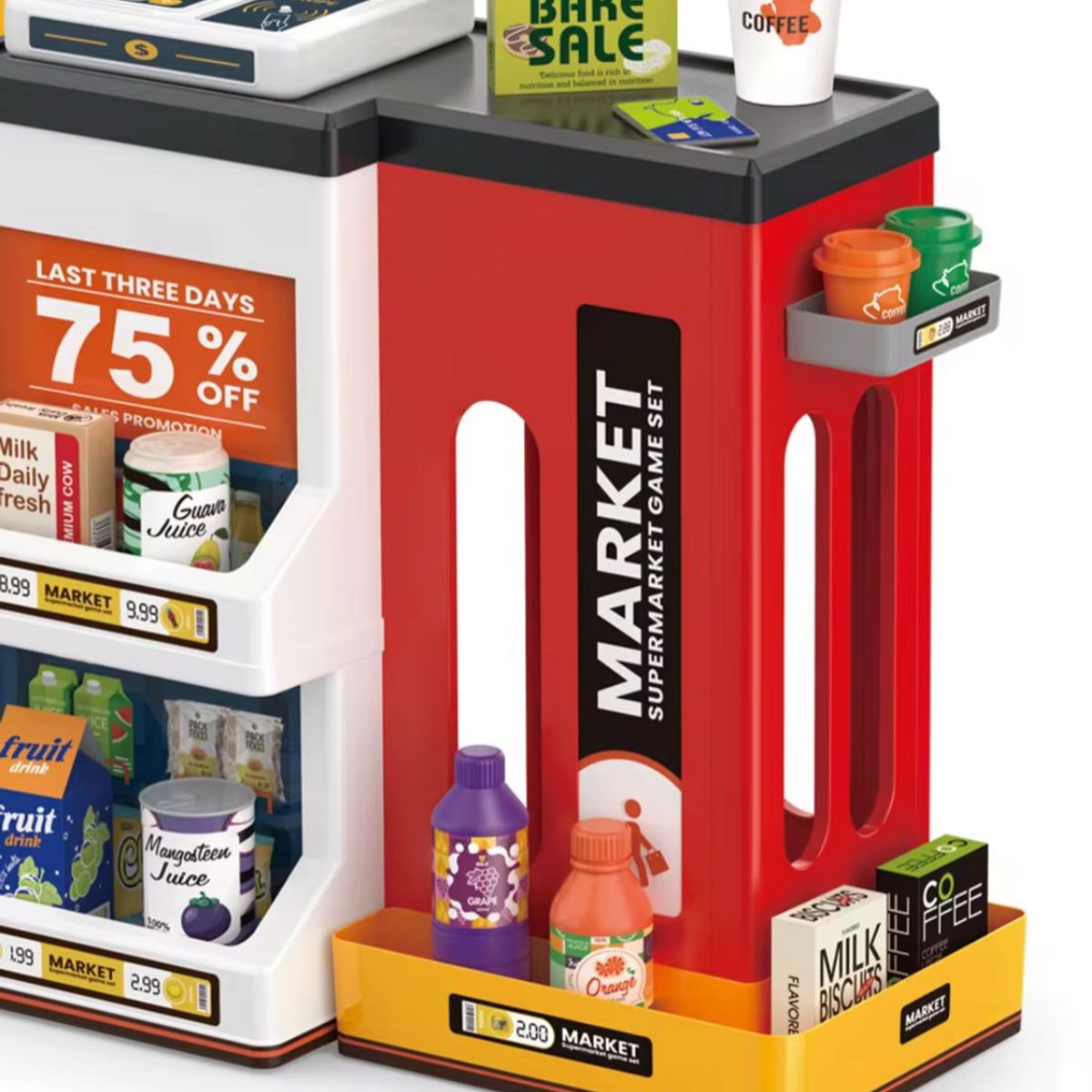 GENERICO - Juego Supermercado Minimarket Con Accesorios 47 Pcs Multiuso