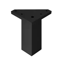 KUTZ - Pata cuadrada abs negra 40x120mm albufera