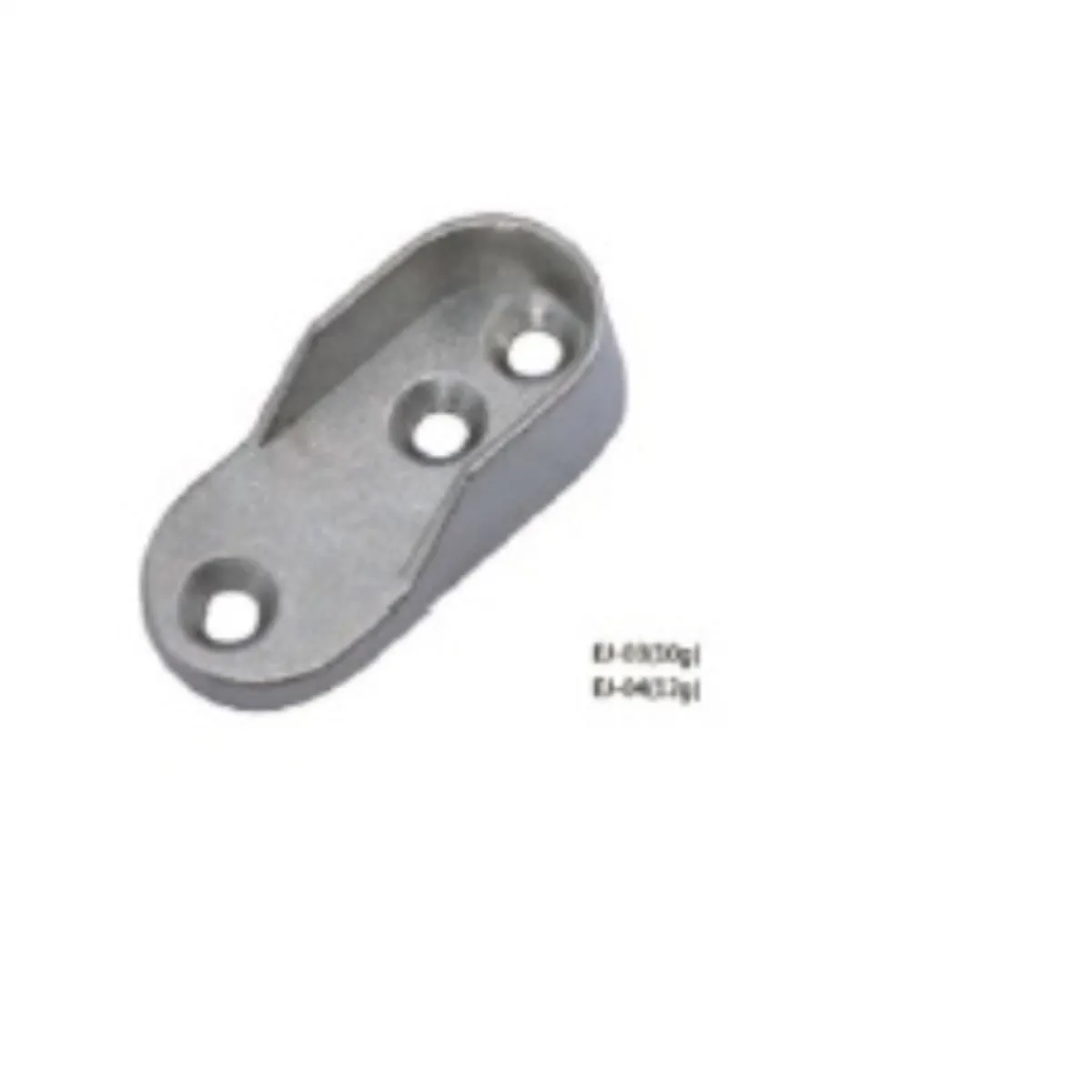 KUTZ - Soporte barra ovalada aluminio 2 unds
