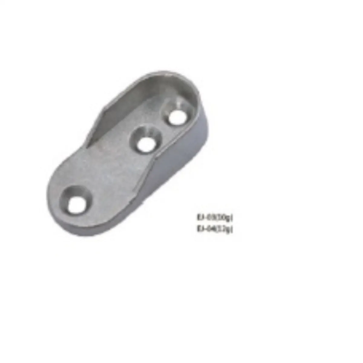 KUTZ - Soporte barra ovalada aluminio 2 unds