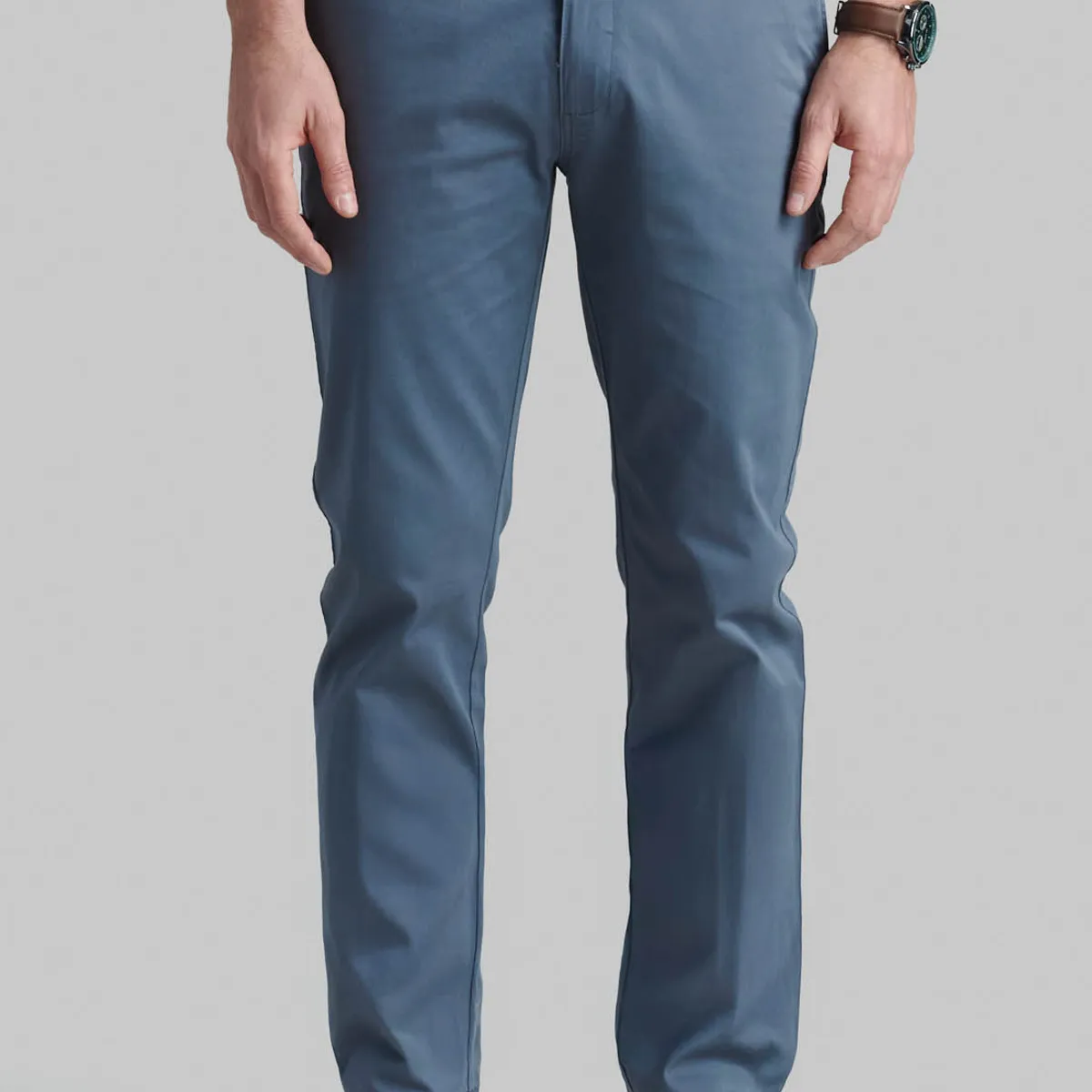 FEROUCH - Pantalón Twill Slim /31 Business Gris Ferouch