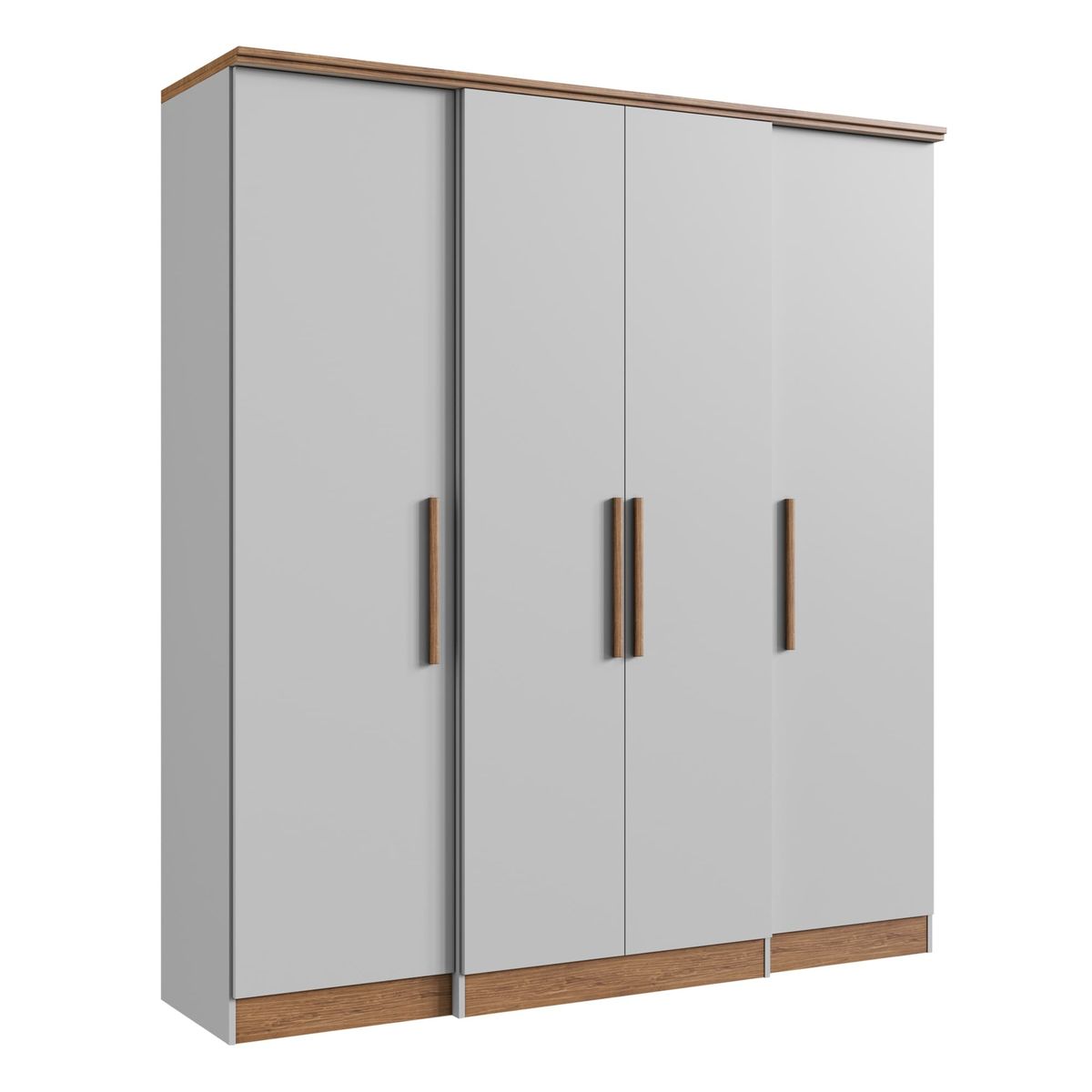 HOME MOBILI - Closet Dolomita 4 Puertas Gris claro