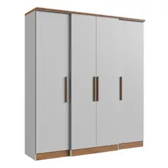 HOME MOBILI - Closet Dolomita 4 Puertas Gris claro