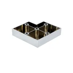 KUTZ - Elevador EPC cuadrado aluminio mate 80x80x15 mm Abs