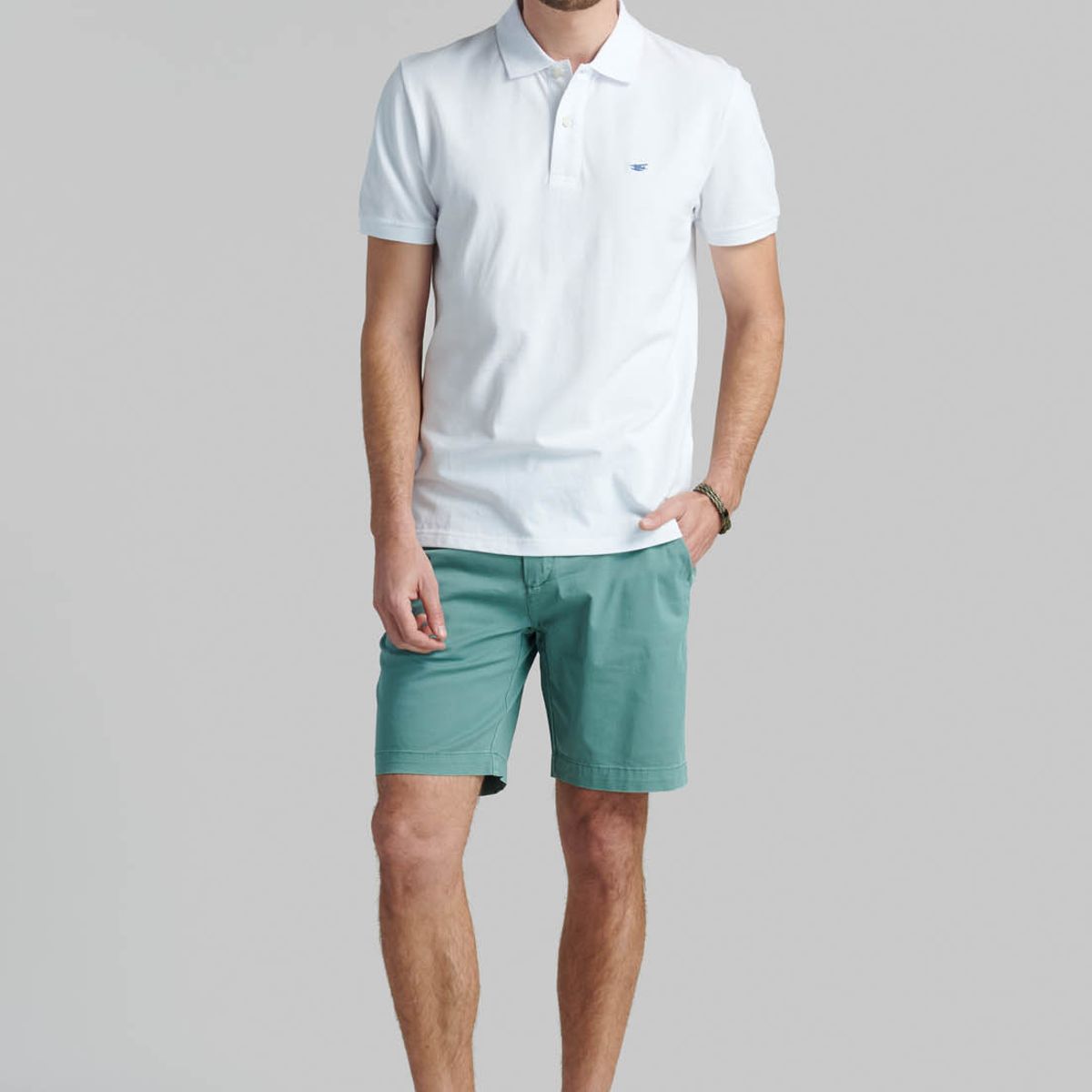 FEROUCH - Polera Pique Basica Blanco Ferouch