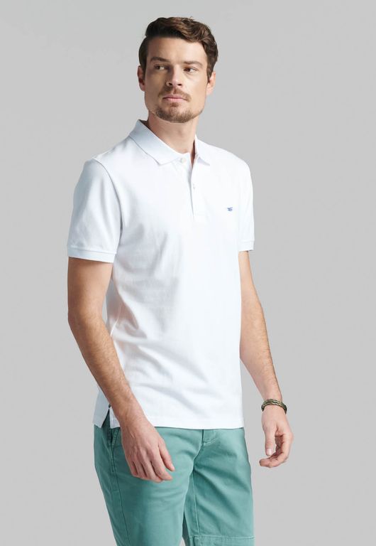 Polera Pique Basica Blanco Blanco S