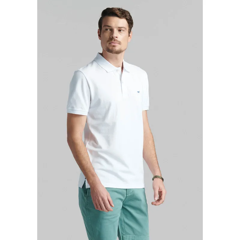 FEROUCH - Polera Pique Basica Blanco Ferouch