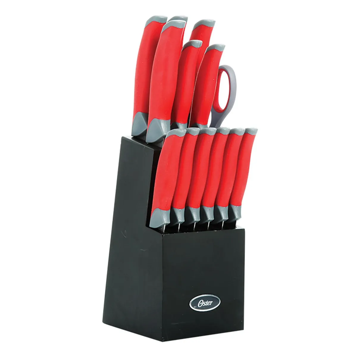 OSTER - Oster Set De Cuchillos Lindbergh Acero 14 Piezas Inox Rojo