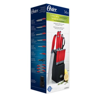 Imagen 2 del producto Set De Cuchillos Lindbergh Acero 14 Piezas Inox Rojo