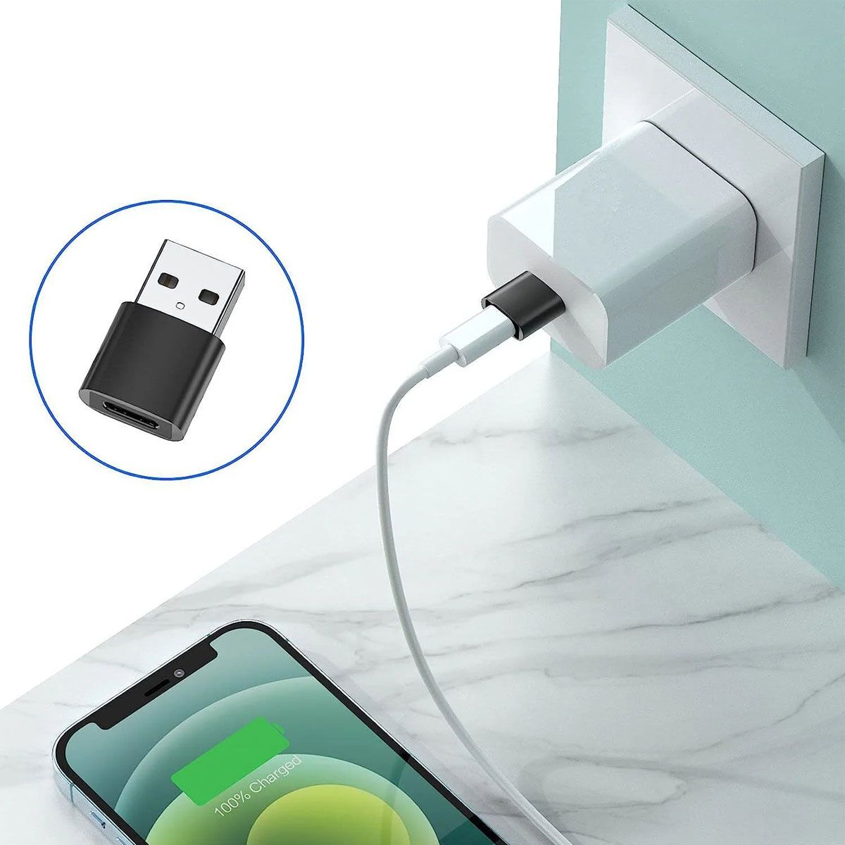 GENERICO - ADAPTADOR USB-A MACHO A USB-C HEMBRA
